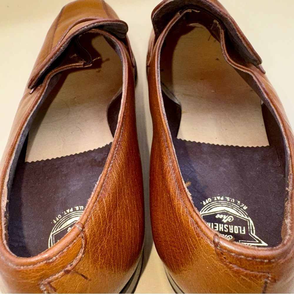 Florsheim Caramel Brown Leather Bicycle Toe Slip-on luxury loafers Men’s 10, VTG - Picture 12 of 13